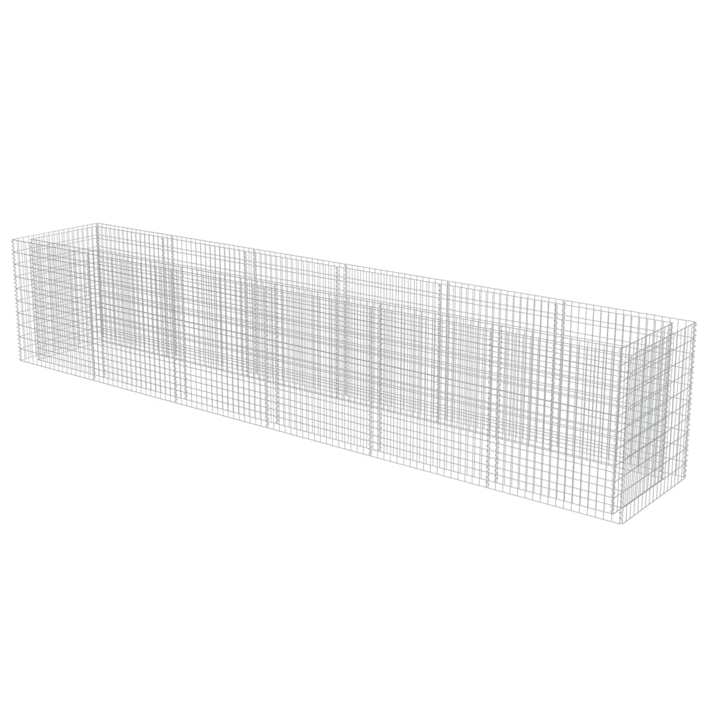 Vidaxl Gabion Planning Box elevada 540x90x100 cm de acero galvanizado