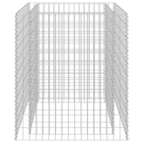 Vidaxl gabion plantenbak verhoogd 90x90x100 cm gegalvaniseerd staal