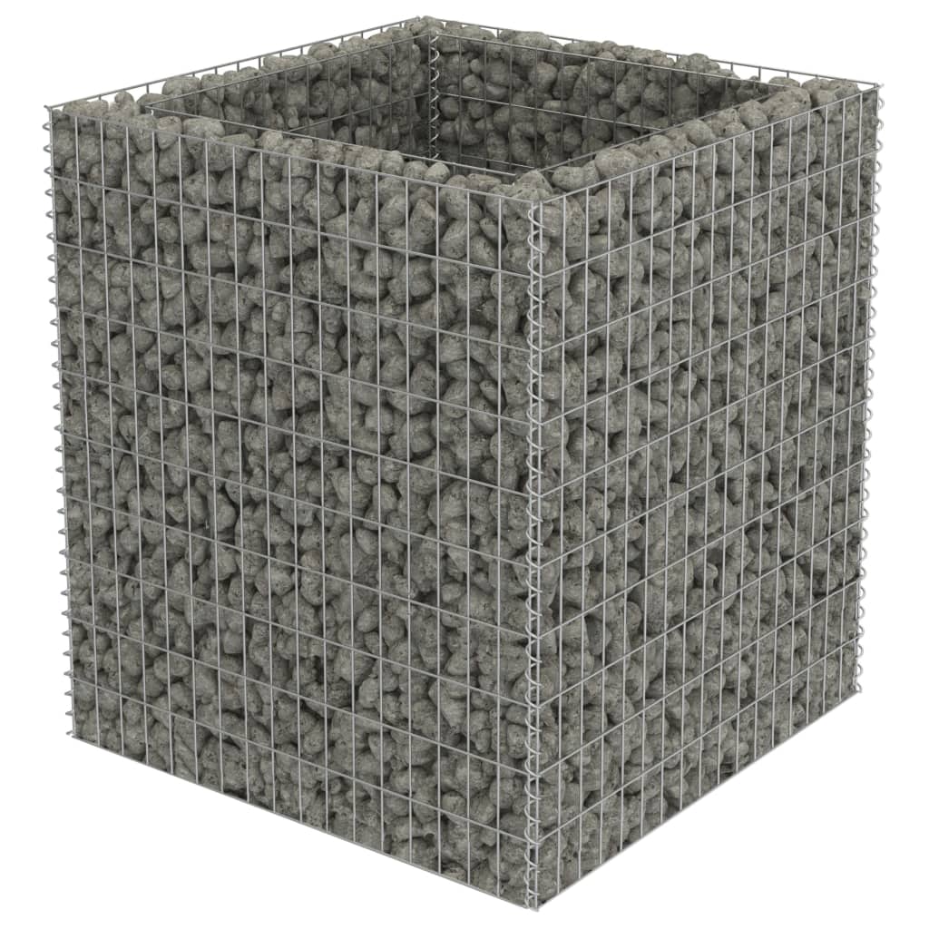 Vidaxl Gabion Planter Insented 90x90x100 cm galvanisert stål