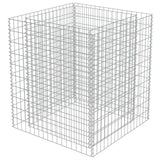 Vidaxl Gabion Planter Inged 90x90x100 cm Galvaniserat stål