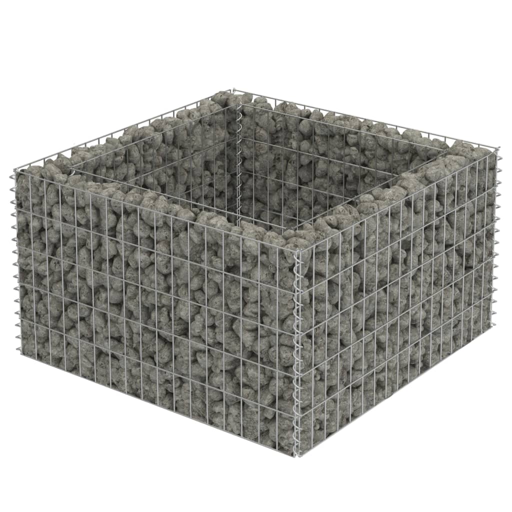 Vidaxl Gabion Planzer huet 90x90x50 cm galvaniséiert Stol