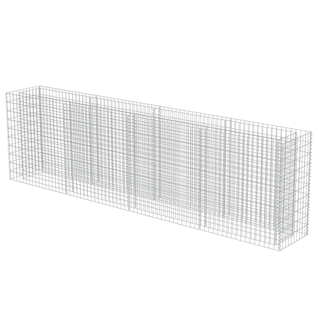 Scatola di pianificazione Gabion Vidaxl raccolta acciaio zincato 360x50x100 cm