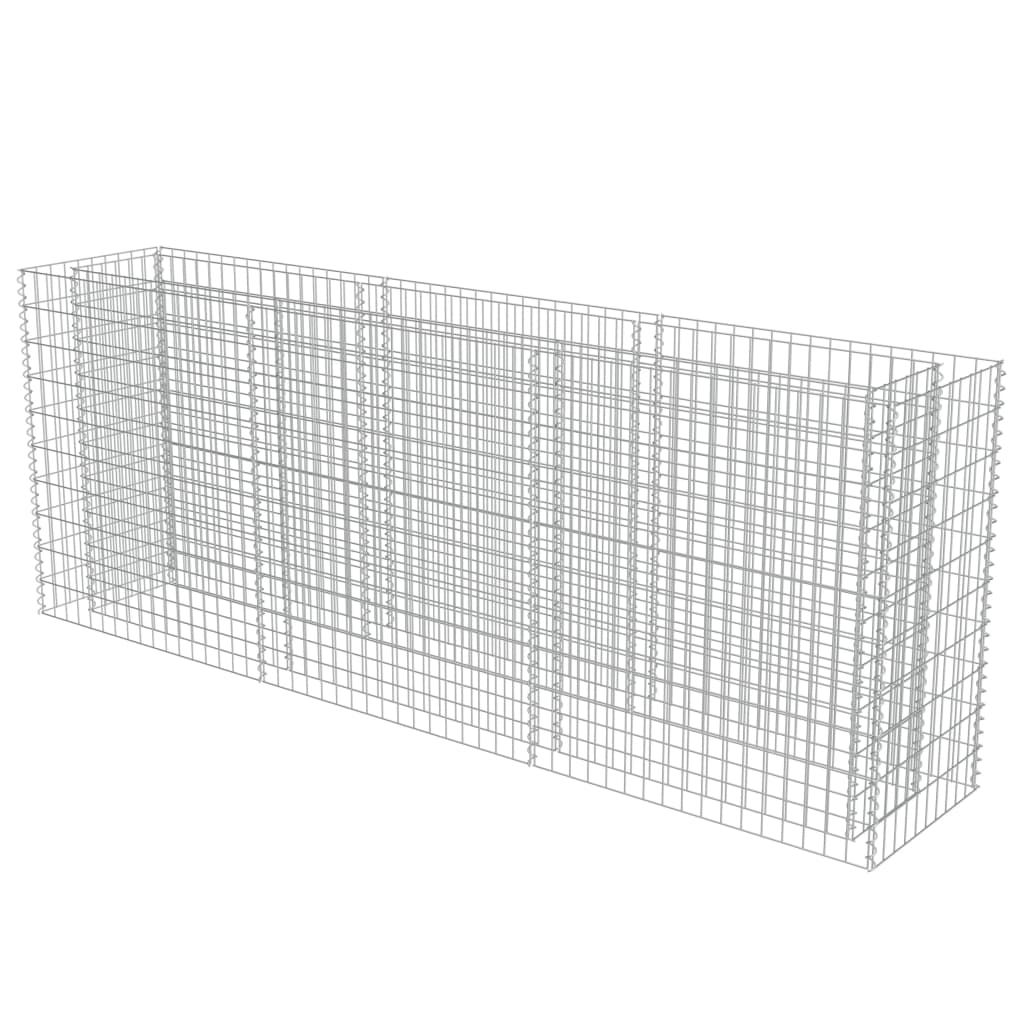 Vidaxl Gabion Planter hævet 270x50x100 cm galvaniseret stål