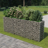 Vidaxl Gabion Planter hævet 270x50x100 cm galvaniseret stål