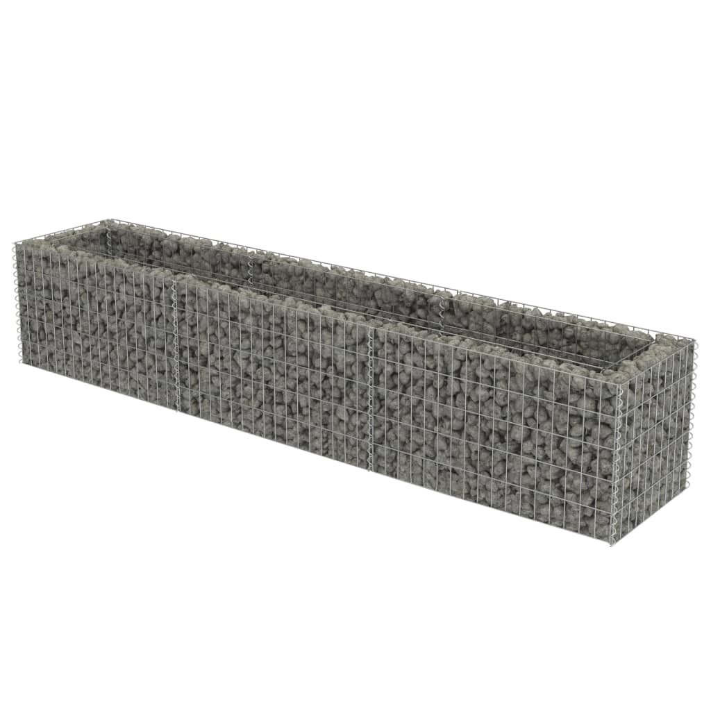 Vidaxl Gabion Planter hævet 270x50x50 cm galvaniseret stål