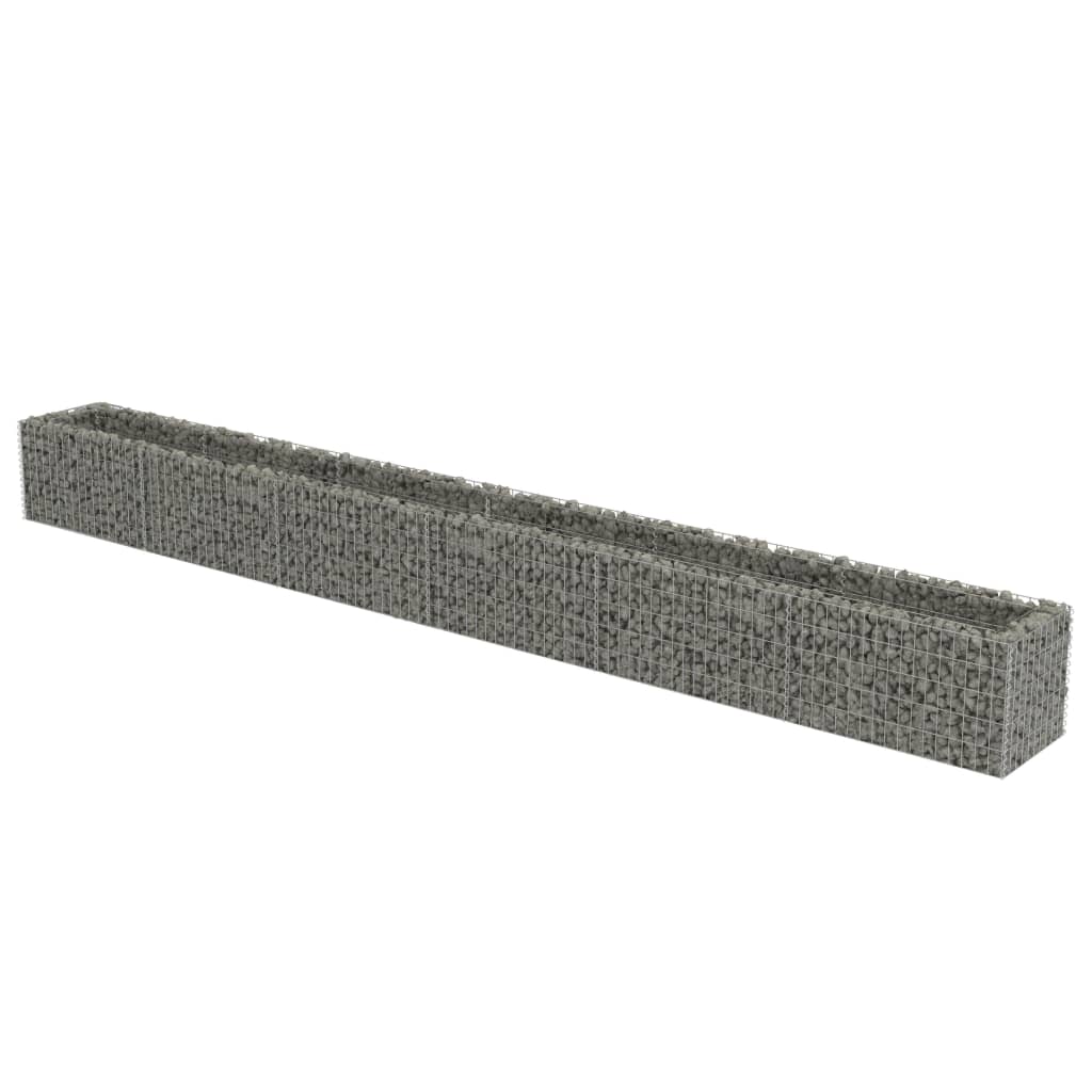 Vidaxl Gabion Planter hevet 540x50x50 cm galvanisert stål