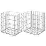 Vidaxl schanskorven 2 st 30x30x40 cm gegalvaniseerd staal