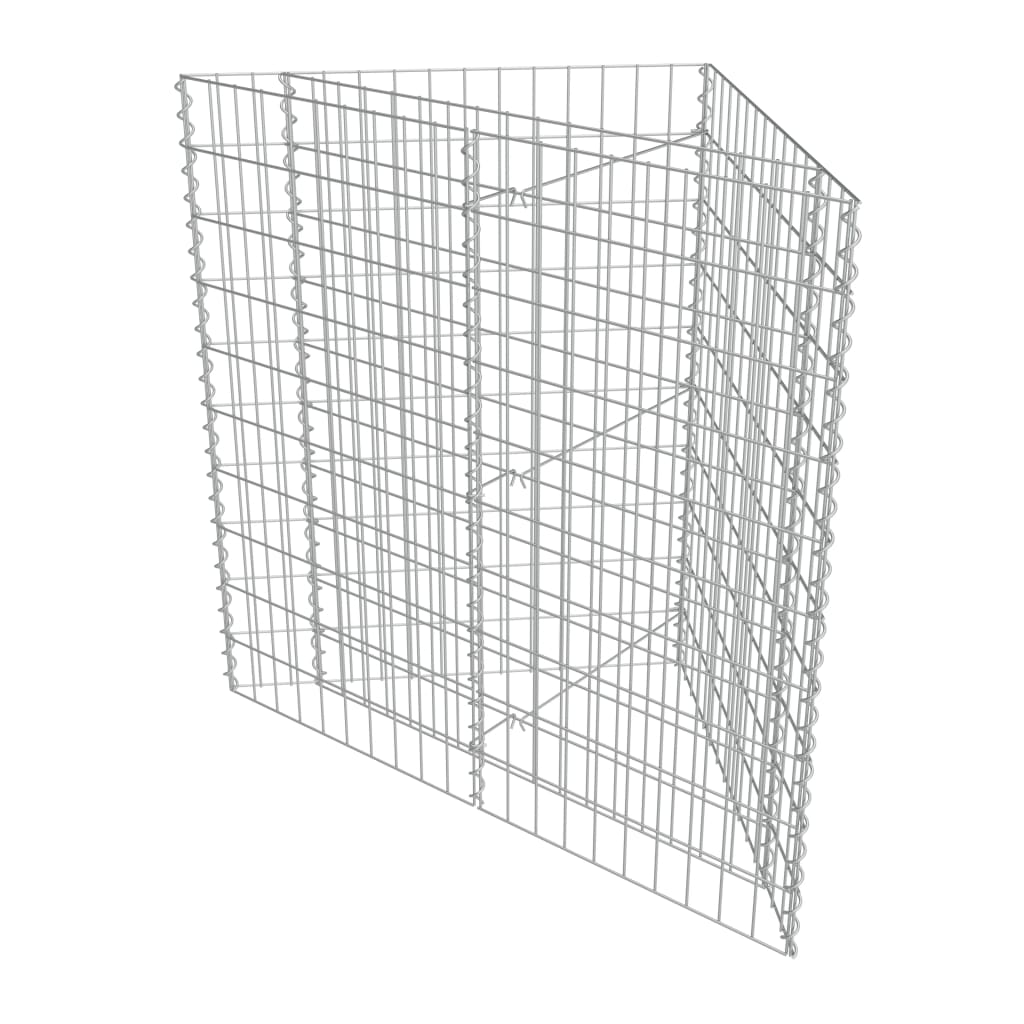 Vidaxl gabion plantenbak verhoogd 75x75x100 cm gegalvaniseerd staal