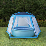 Tenda piscina Vidaxl 590x520x250 cm tessuto blu