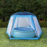 Tenda piscina Vidaxl 660x580x250 cm tessuto blu