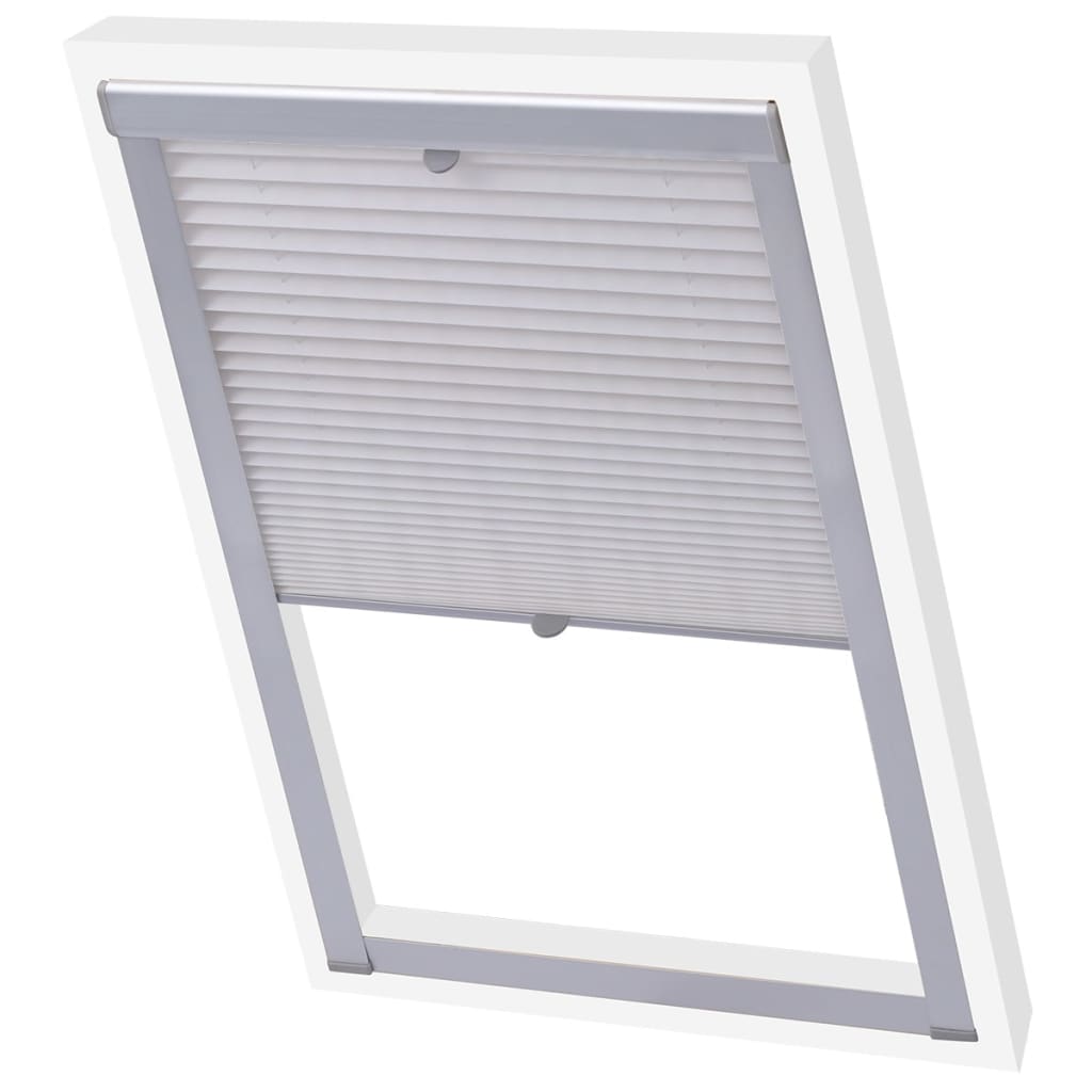 Vidaxl Roller Blind Plissed White MK04