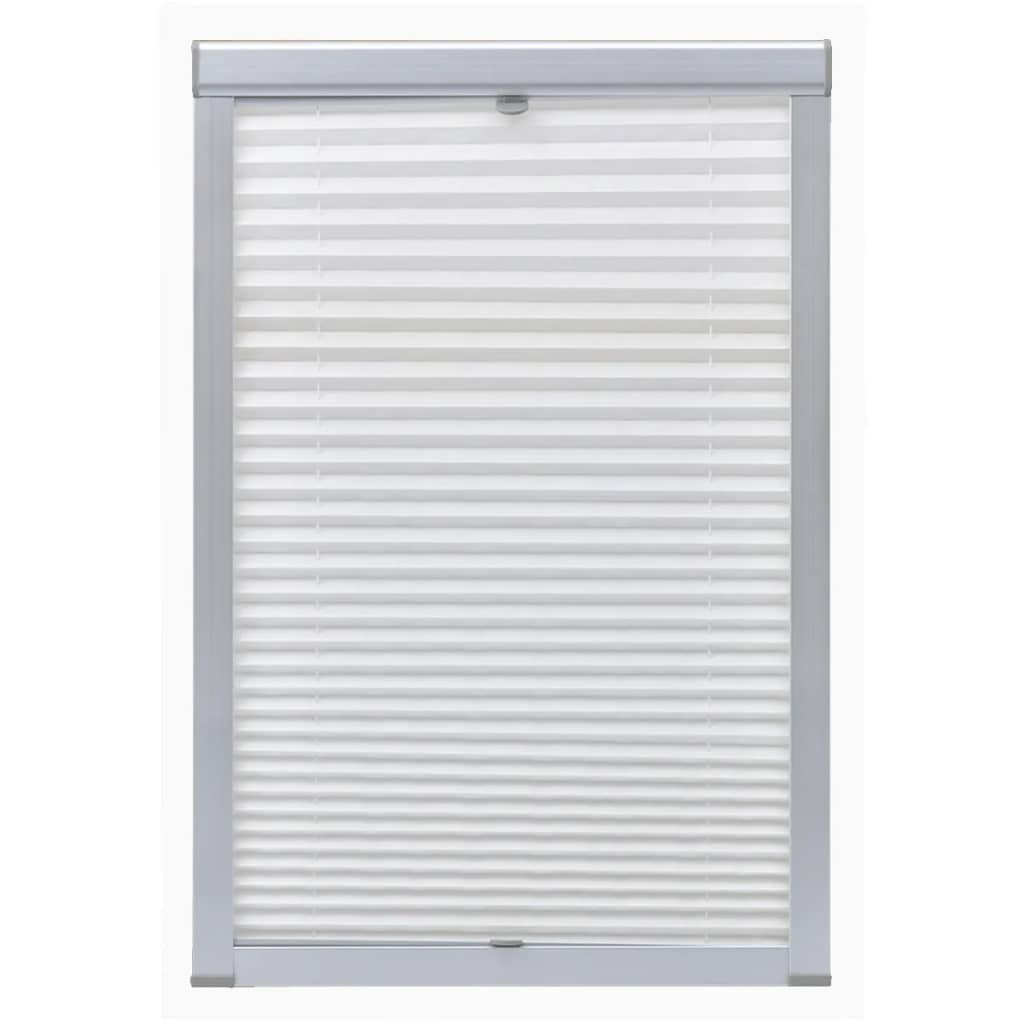 Vidaxl Roller Blind Plissed White MK04