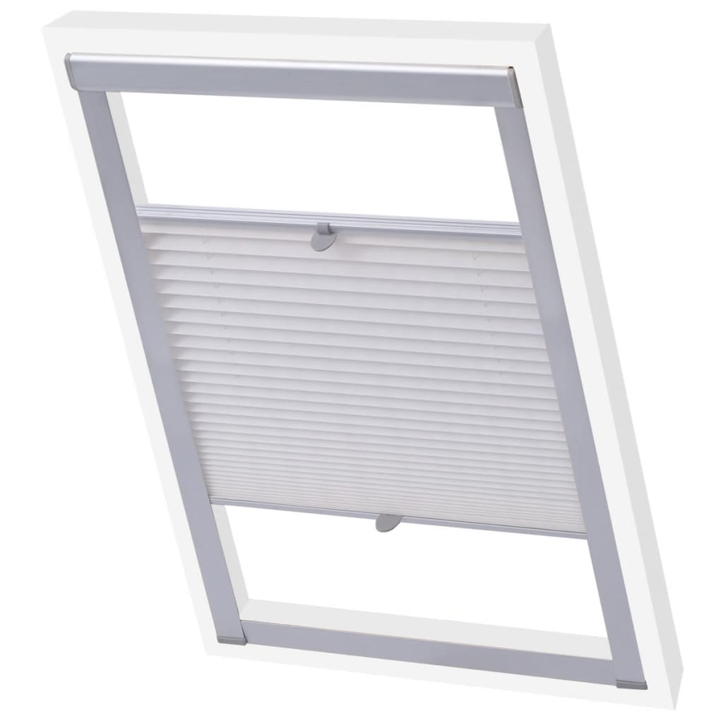 Vidaxl Roller Blind Plissed White MK06