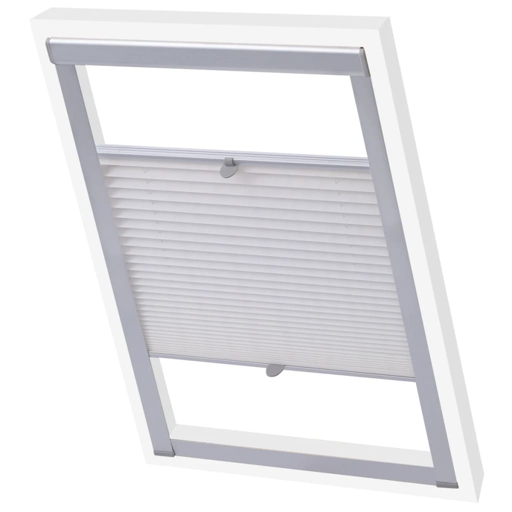 Vidaxl Roller Blind Plissed White MK08