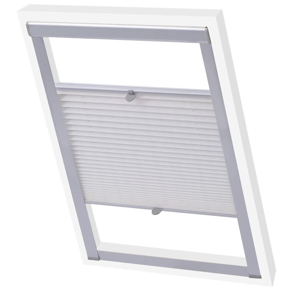 Vidaxl Roller Blind Plisted White PK06