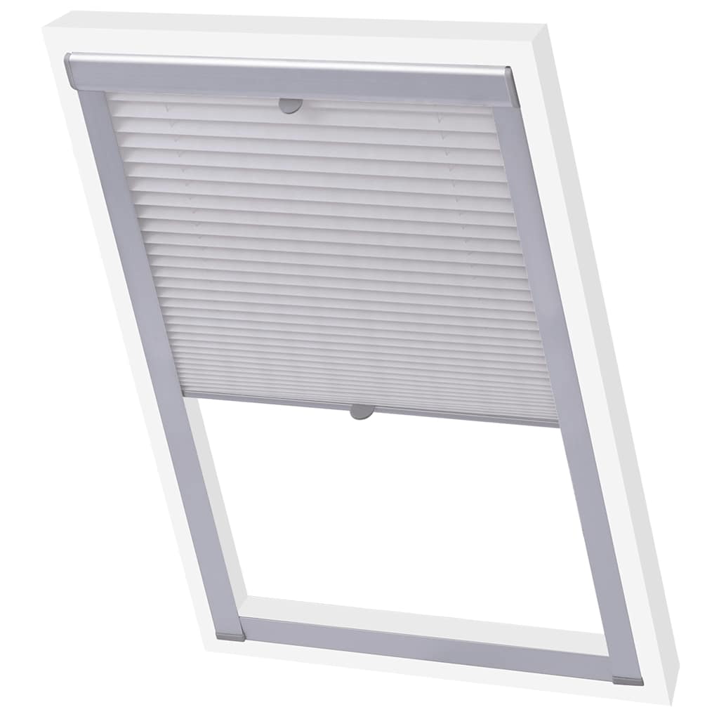 Vidaxl Roller Blind Plisted White PK06