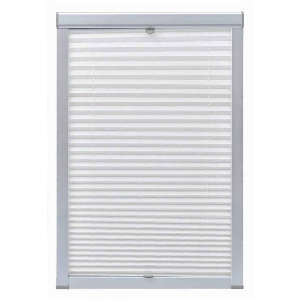 Vidaxl Roller Blind Plisted White PK06