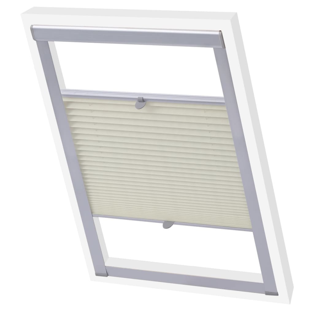 Vidaxl Roller Blind Plited Cream CK02