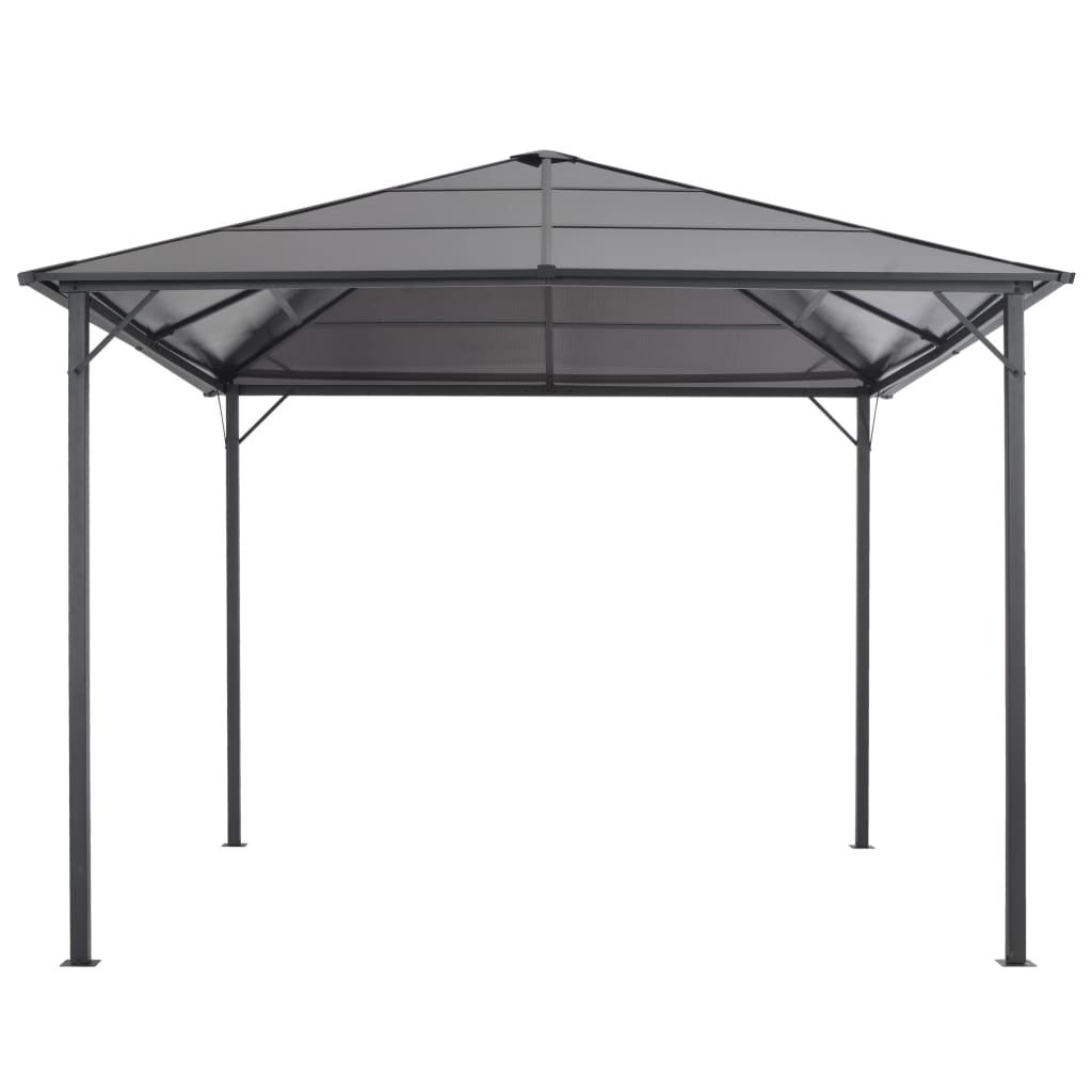 Vidaxl Arbor med tak 3x3 M aluminium Antracittfarget