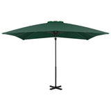 Vidaxl zweefparasol met aluminium paal 250x250 cm groen
