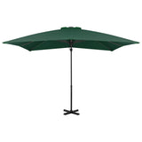 Vidaxl flytende parasol med aluminiumstang 250x250 cm grønn