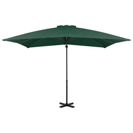 Vidaxl flytende parasol med aluminiumstang 250x250 cm grønn