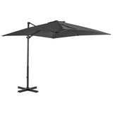 Vidaxl flytende parasol med aluminiumstang 250x250 cm Antracitt -farget