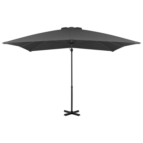 Vidaxl flytende parasol med aluminiumstang 250x250 cm Antracitt -farget