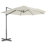 Vidaxl flytende parasol med aluminiumstang 300 cm sand -farget