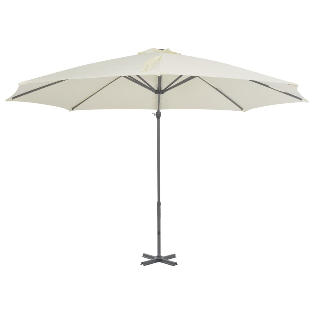 Vidaxl flytende parasol med aluminiumstang 300 cm sand -farget