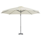 Vidaxl flytende parasol med aluminiumstang 300 cm sand -farget