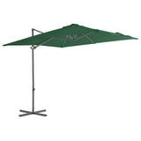 Vidaxl flytende parasol med stålstang 250x250 cm grønn