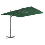 Vidaxl flytende parasol med stålstang 250x250 cm grønn