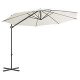 Vidaxl Parasol flottant avec poteau en acier 300 cm sable -colored