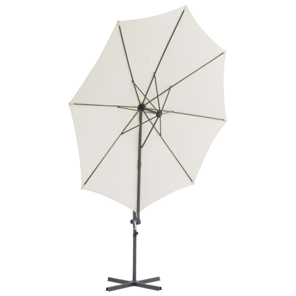 Vidaxl Parasol flottant avec poteau en acier 300 cm sable -colored