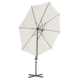 Vidaxl Parasol flottant avec poteau en acier 300 cm sable -colored