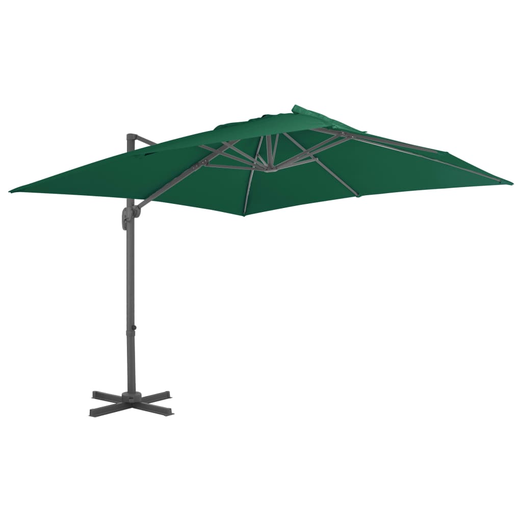 Vidaxl Floating parasol with aluminum pole 300x300 cm green