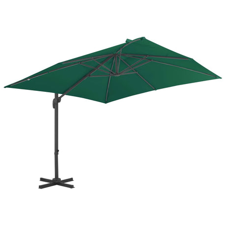 Vidaxl Floating parasol with aluminum pole 300x300 cm green