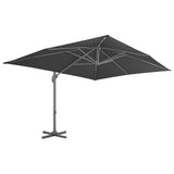 Vidaxl zweefparasol met aluminium paal 400x300 cm antracietkleurig