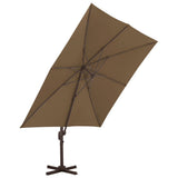 Vidaxl Floating parasol with aluminum pole 300x300 cm taupe