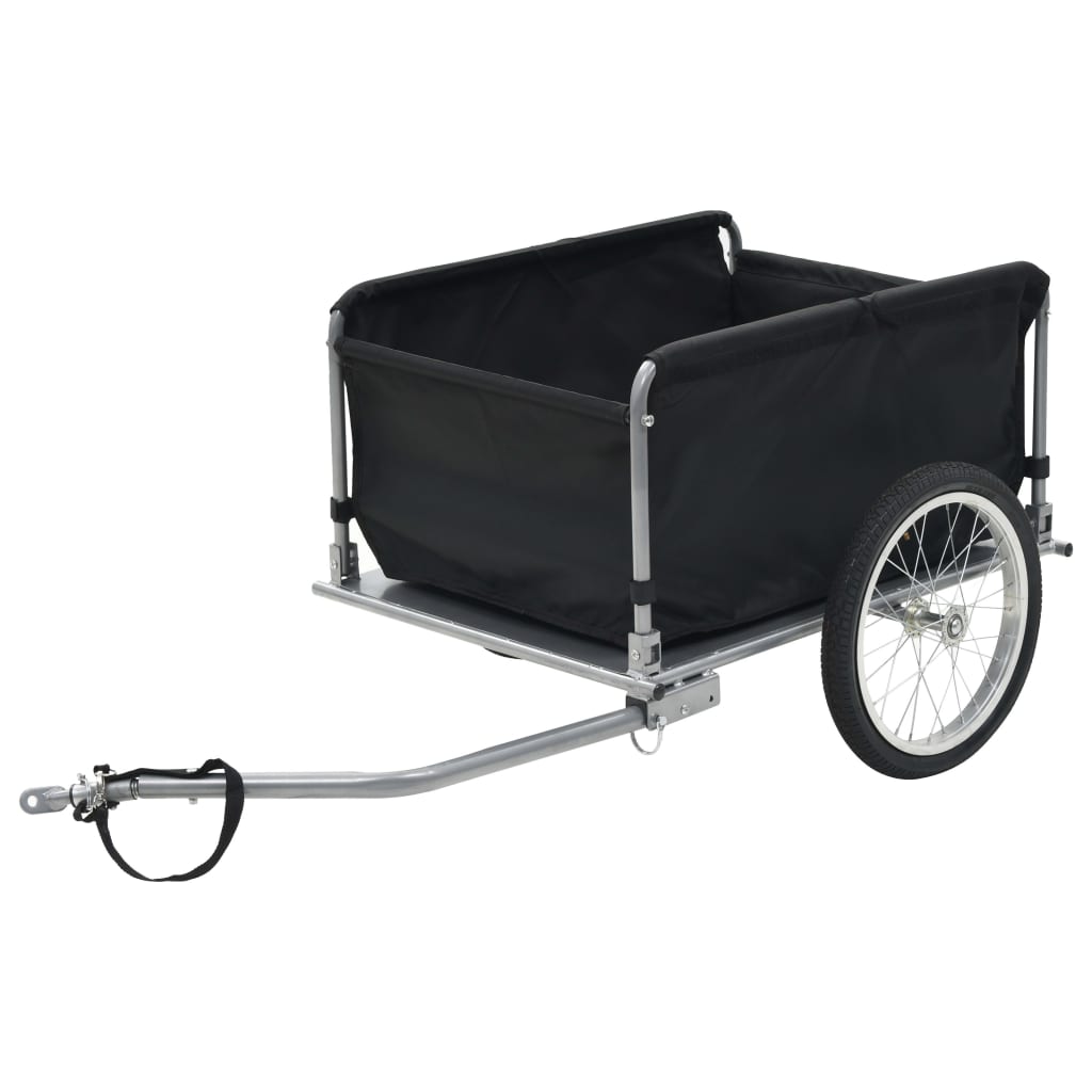 Vidaxl cykeltrailer 65 kg sort og gul