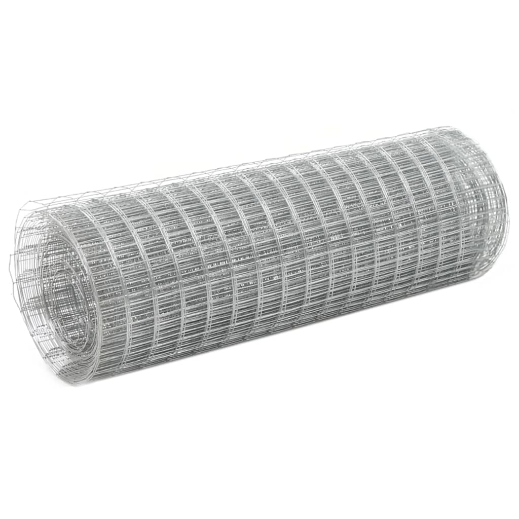 Vidaxl Chicken Wire 25x0,5 m galvanizované ocelové stříbrné barvy