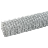 Vidaxl kippengaas 25x1,5 m gegalvaniseerd staal zilverkleurig