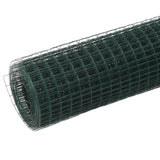 Vidaxl Chicken Wire 10x0,5 m ocel s PVC povlakem zelená