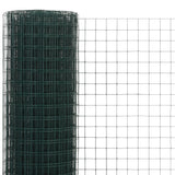 Vidaxl Chicken Wire 10x0,5 m ocel s PVC povlakem zelená