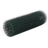 Vidaxl Chicken Wire 10x0,5 m ocel s PVC povlakem zelená