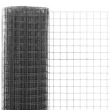 Vidaxl Chicken Wire 25x1,5 m ocel s PVC povlakem šedou