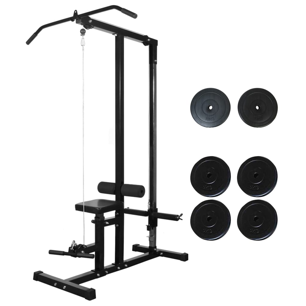 Vidaxl Power Tower med vektplater 40 kg