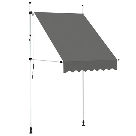 Vidaxl luifel handmatig uittrekbaar 150 cm antraciet