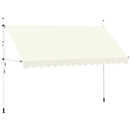 Vidaxl luifel handmatig uittrekbaar 400 cm crème